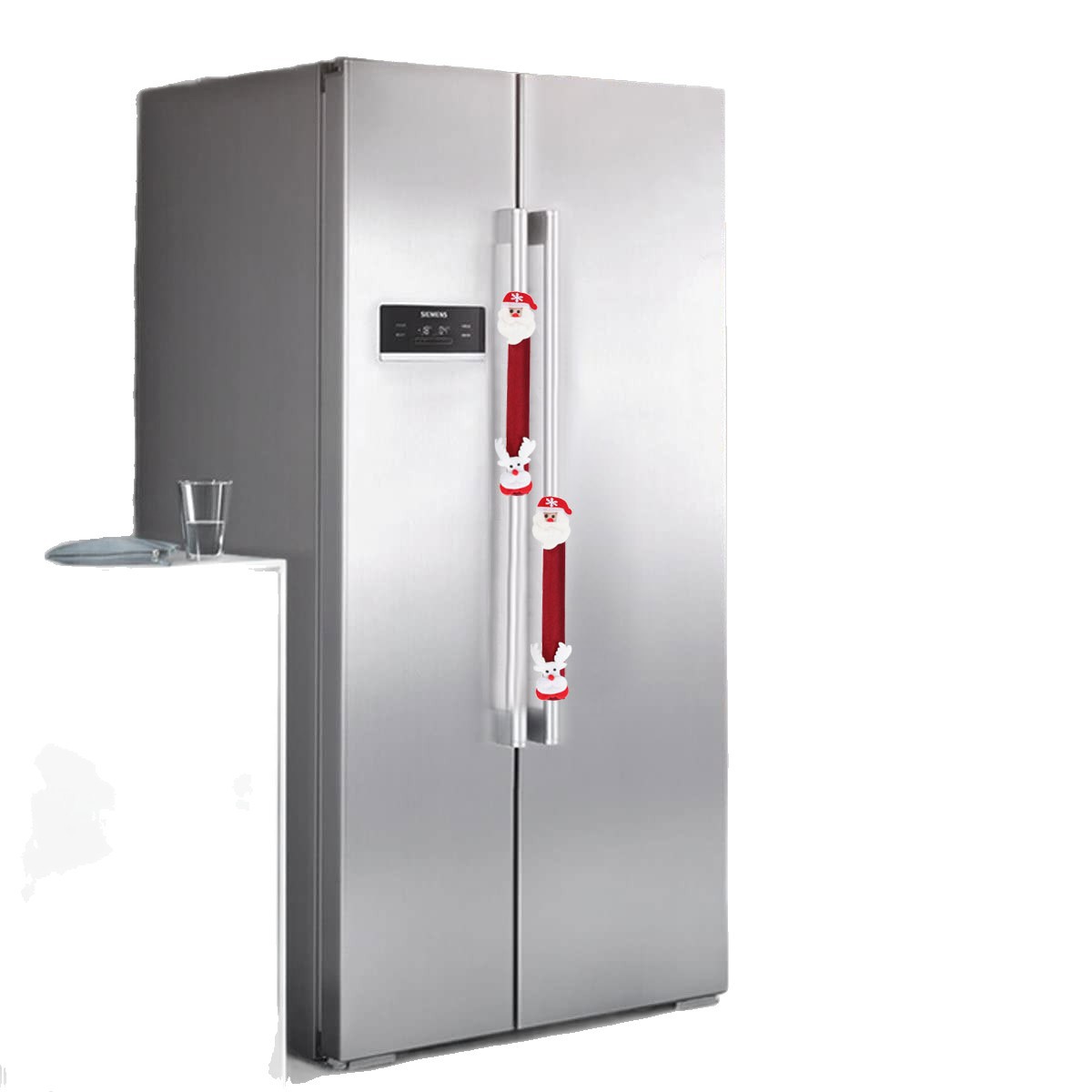 Kitchen Appliances For.Xmas - Xmas Linen Appliance Handle Covers, Microwave
