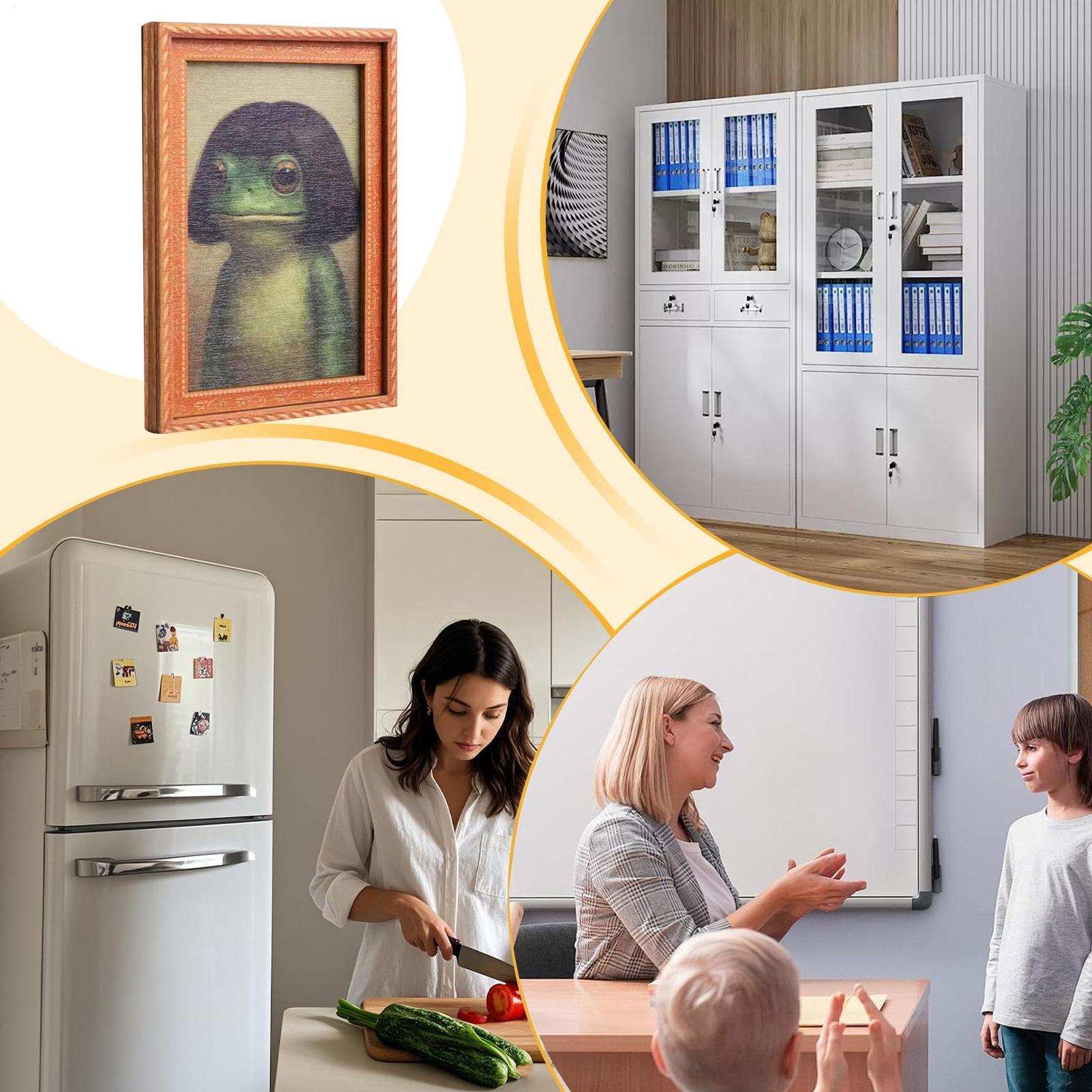Frog Magnets Wood Ornament Art - Kitchen Appliances Photos ulasan dan harga