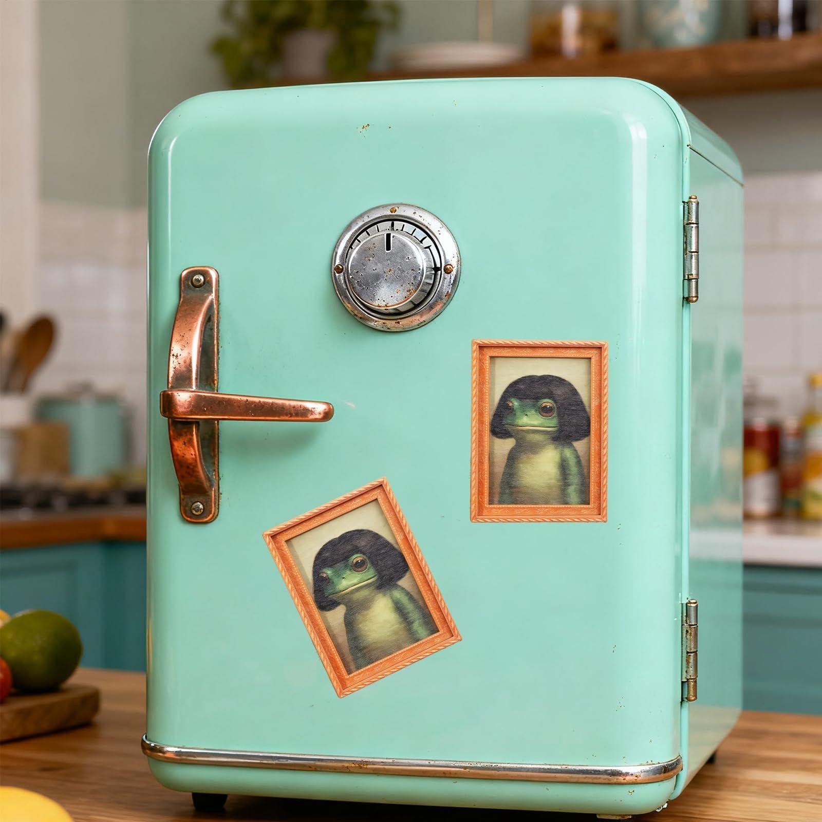 Frog Magnets Wood Ornament Art - Kitchen Appliances Photos ulasan dan harga