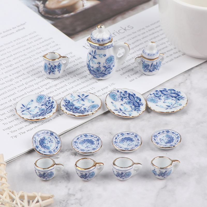 15Pcs 1:12 Miniature Porcelain - Kitchen Appliances For Kids ulasan dan harga