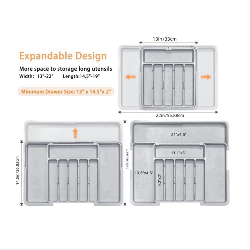 Grey Expandable Kitchen Utensi - Kitchen Appliances Large ulasan dan harga
